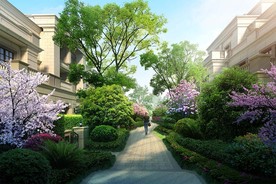 高档小区 景观绿化效果图