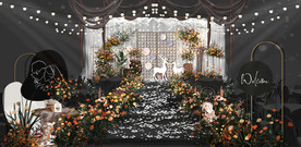 复古森系婚礼效果图