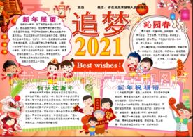 元旦小报2021手抄报展望新年