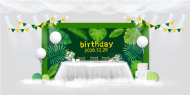 丛林探险儿童生日美陈舞台效果图