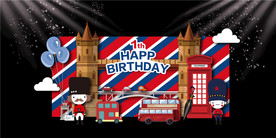 欧式英伦儿童生日美陈舞台效果图