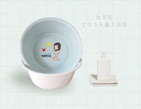 塑料盆贴