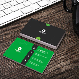 简约通用名片双面PSD展开图图