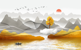 新中式电视背景墙