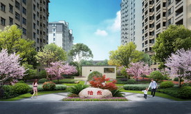 小区入口标志石效果图