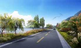 道路景观设计效果图