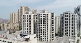 城市无人机航拍楼盘4K高清视频