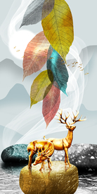 转运石玄关 树叶