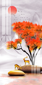 转运石玄关 枫叶