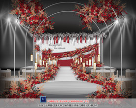 红白色婚礼仪式区