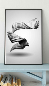 现代北欧风简约黑白几何装饰画