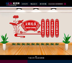 文明礼仪文化墙
