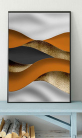 北欧爱马仕抽象几何空间装饰画