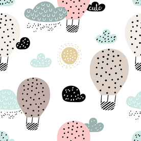 卡通 灯泡 点子 云朵