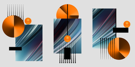 抽象图形组合装饰画