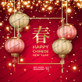 矢量包装底图春联窗花