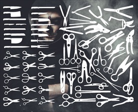 各种剪刀刀具矢量剪影合集