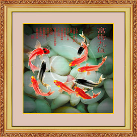 原创高清鲤鱼装饰画壁画