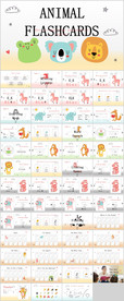 儿童英文识字卡片动物ppt