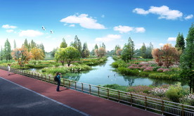 滨水湿地景观设计效果图