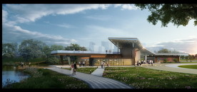 游客中心景观设计效果图