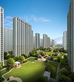 小区景观设计鸟瞰图