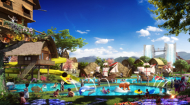 游泳池景观设计效果图