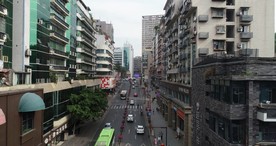 四川自贡自由路航拍素材