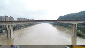 金沙江大桥航拍素材