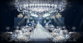 深蓝色婚礼效果图