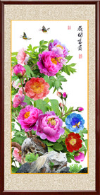 高清牡丹玄关装饰画