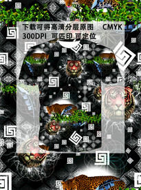 潮流男装印花 原图高清分层