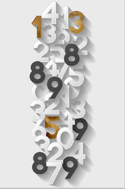 贤弟北欧极简金色数字玄关装饰画