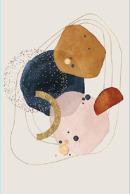 现代北欧抽象几何油画玄关装饰画