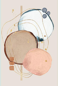 现代北欧抽象几何油画玄关装饰画