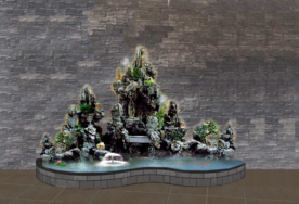 室内小假山设计效果图