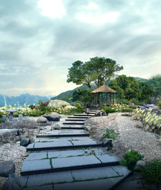 公园节点景观效果图