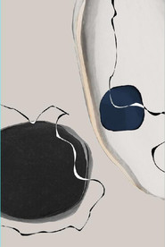 北欧抽象几何油画玄关装饰画