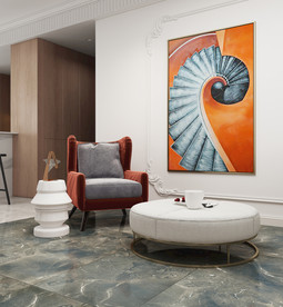 岩板瓷砖空间效果图 伦勃朗黑