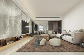 岩板瓷砖空间效果图 云石米黄