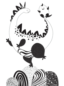 卡通恐龙背景墙