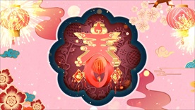 粉色高雅 新年背景视频素材