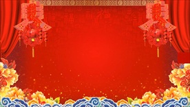 红色新年视频 中国风视频背景