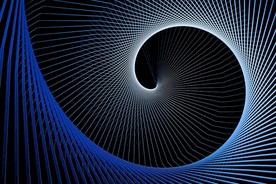 蓝调科技螺旋抽象背景线条