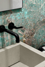 岩板瓷砖空间效果图 亚马逊绿