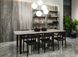 岩板瓷砖空间效果图 蓝金沙