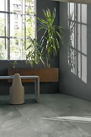 岩板瓷砖空间效果图 自然竹烟