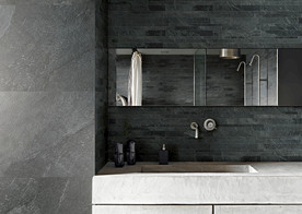 岩板瓷砖空间效果图 自然黛蓝