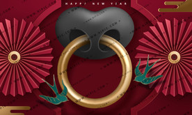 矢量底图包装春联窗花主K