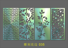 吊顶镂空 边框 雕刻 隔断